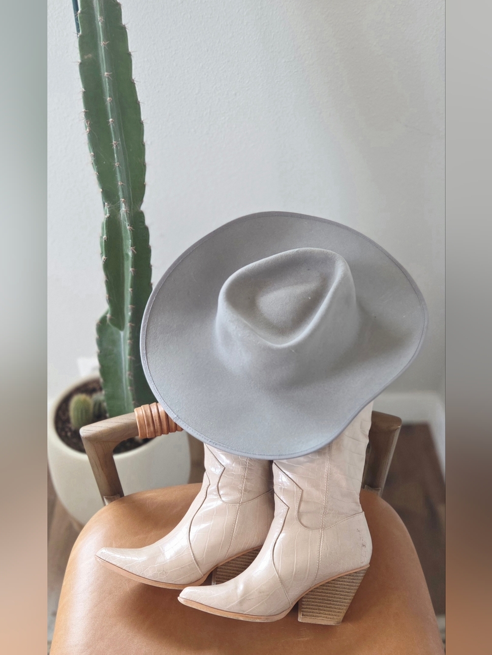 Bailey Renegade Cowpuncher Hat Size 7 Gray Blue Gunmetal Western Cowboy Stetson